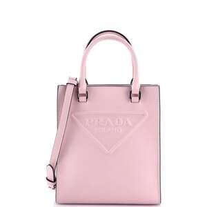 Prada Logo Drill Tote Leather Mini #187002P12B